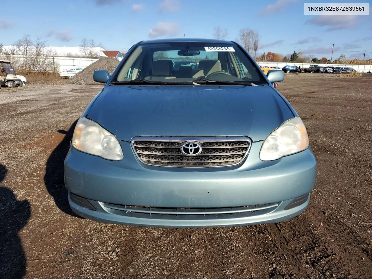 2007 Toyota Corolla Ce VIN: 1NXBR32E87Z839661 Lot: 80306284