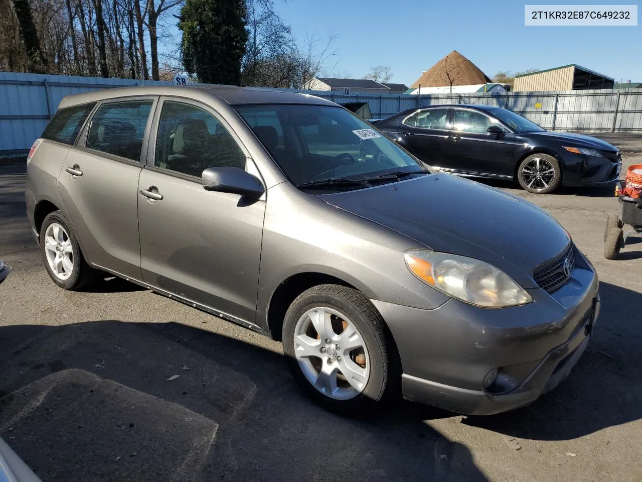 2007 Toyota Corolla Matrix Xr VIN: 2T1KR32E87C649232 Lot: 80467934