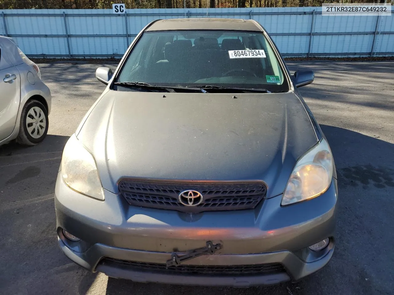 2007 Toyota Corolla Matrix Xr VIN: 2T1KR32E87C649232 Lot: 80467934