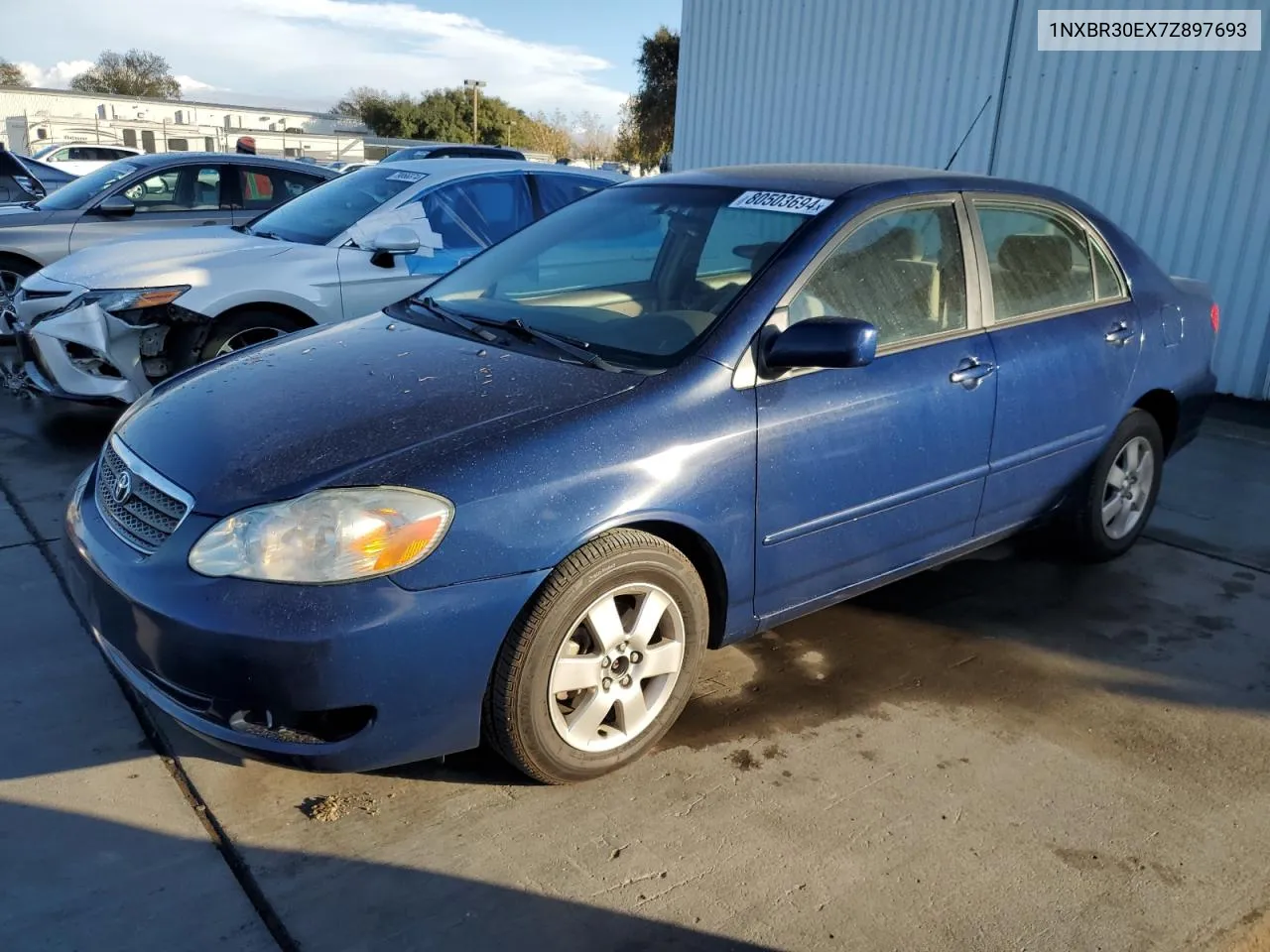 2007 Toyota Corolla Ce VIN: 1NXBR30EX7Z897693 Lot: 80503694