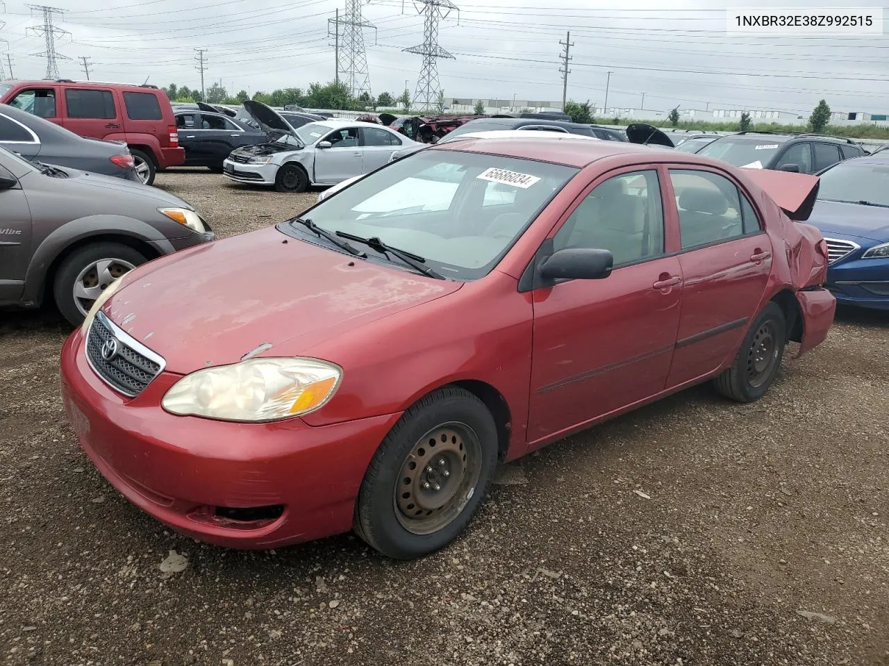 2008 Toyota Corolla Ce VIN: 1NXBR32E38Z992515 Lot: 65686034