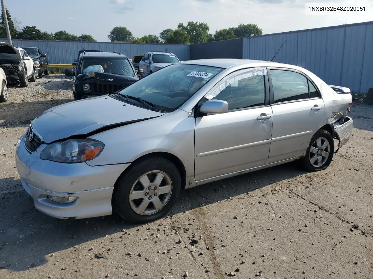 2008 Toyota Corolla Ce VIN: 1NXBR32E48Z020051 Lot: 67449224