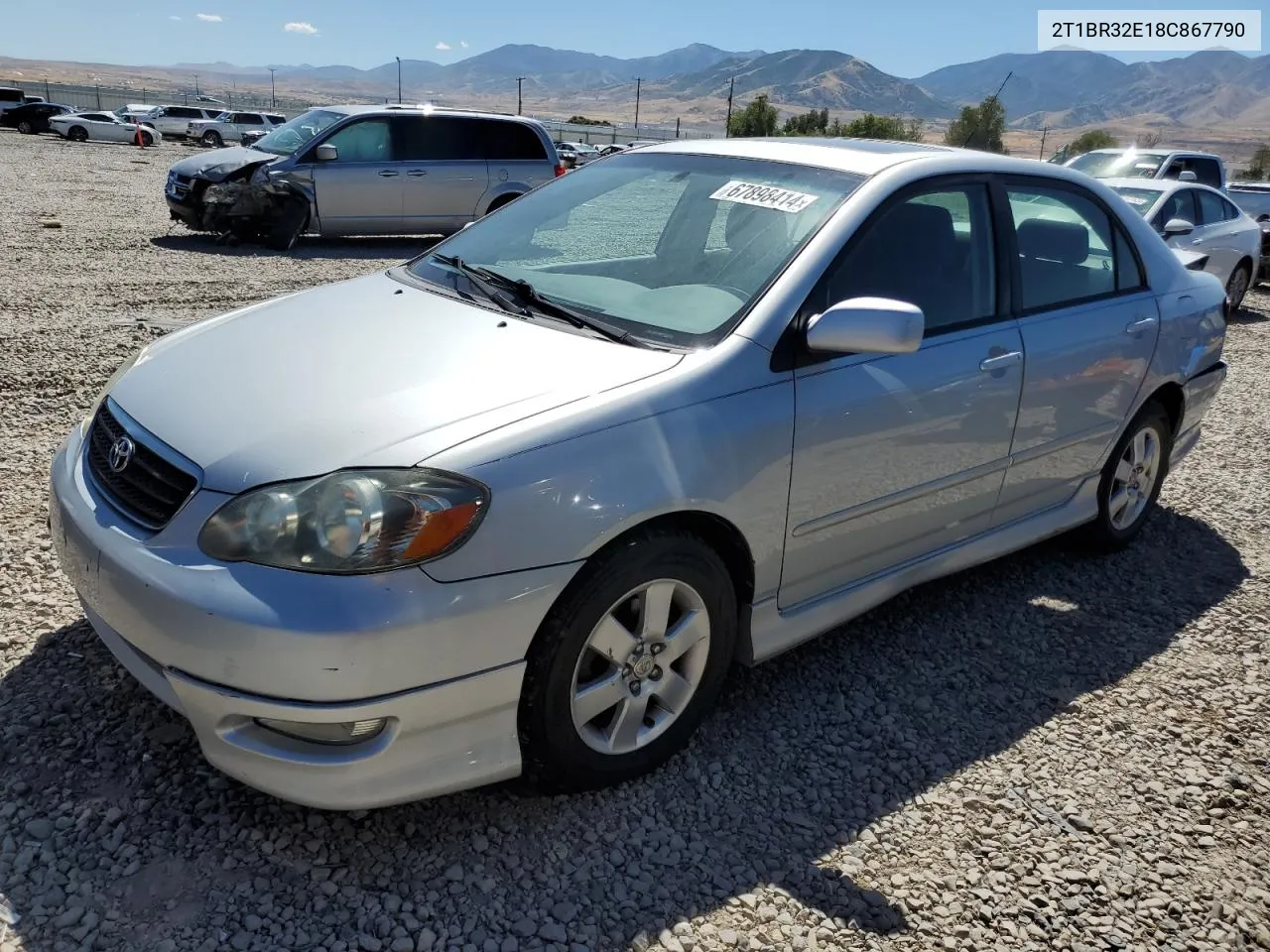 2008 Toyota Corolla Ce VIN: 2T1BR32E18C867790 Lot: 67898414