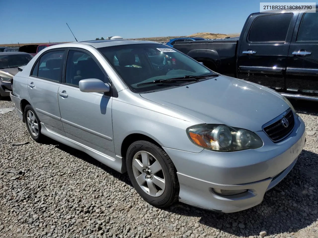 2008 Toyota Corolla Ce VIN: 2T1BR32E18C867790 Lot: 67898414