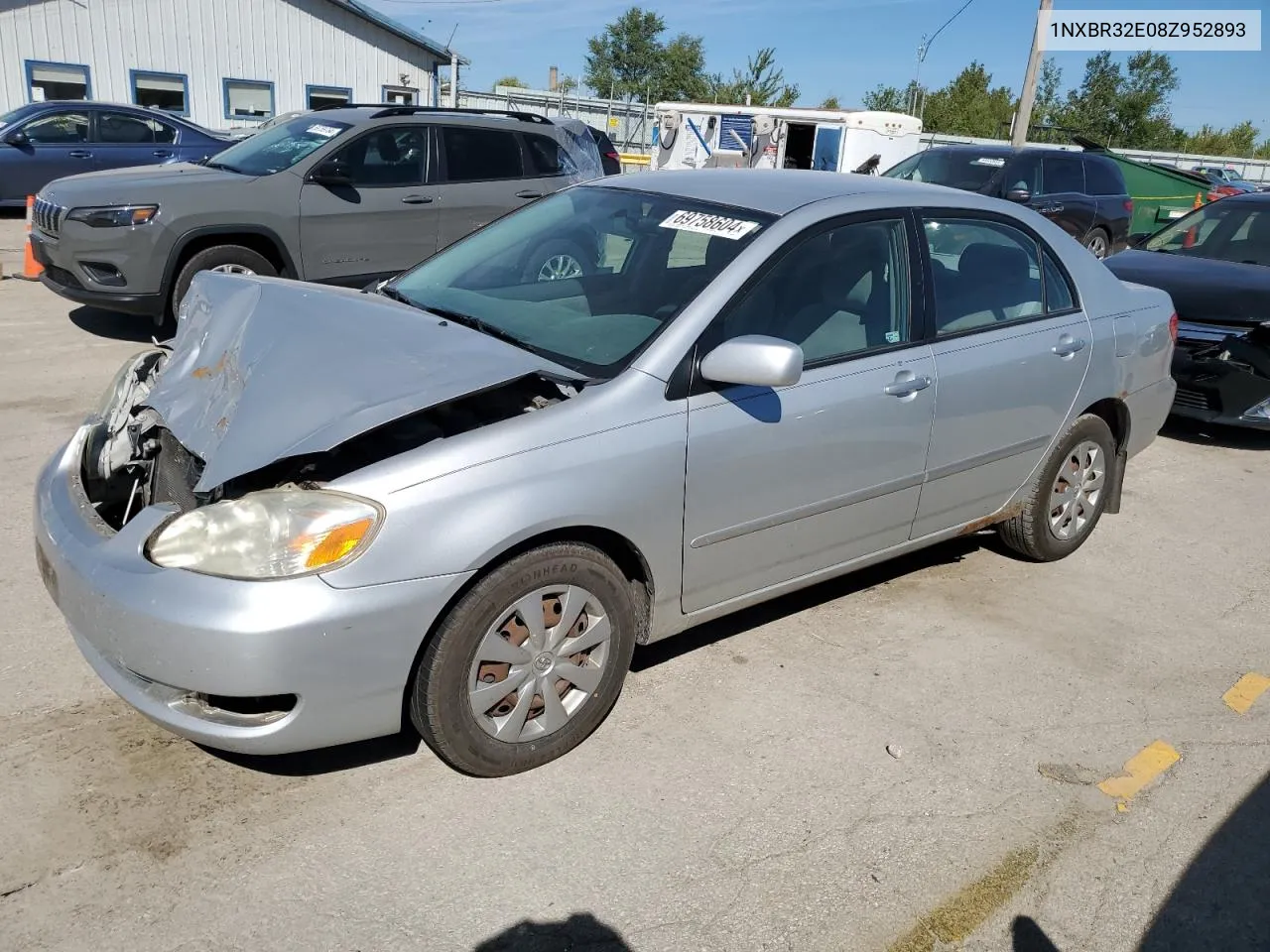 2008 Toyota Corolla Ce VIN: 1NXBR32E08Z952893 Lot: 69758604