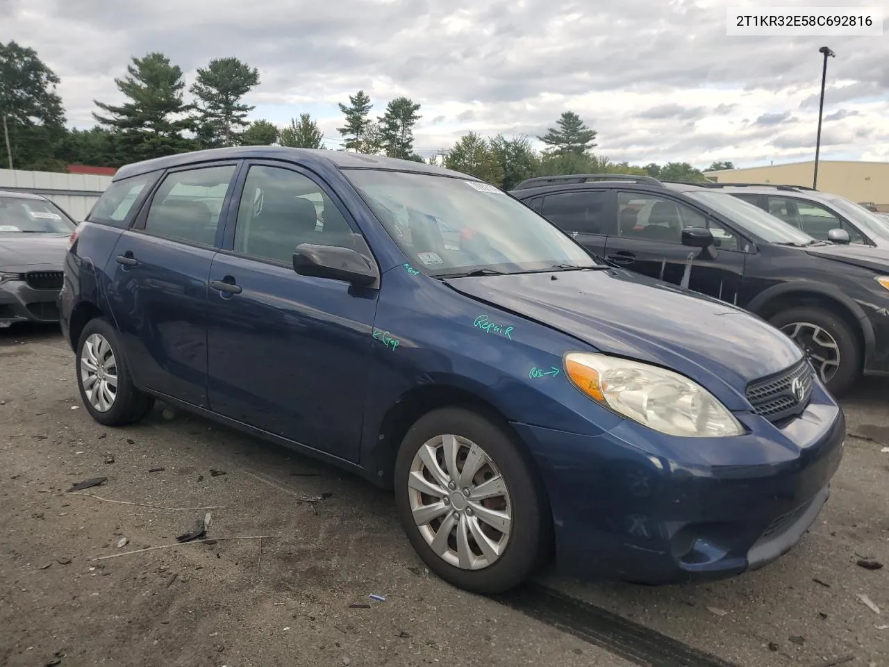 2008 Toyota Corolla Matrix Xr VIN: 2T1KR32E58C692816 Lot: 70052174