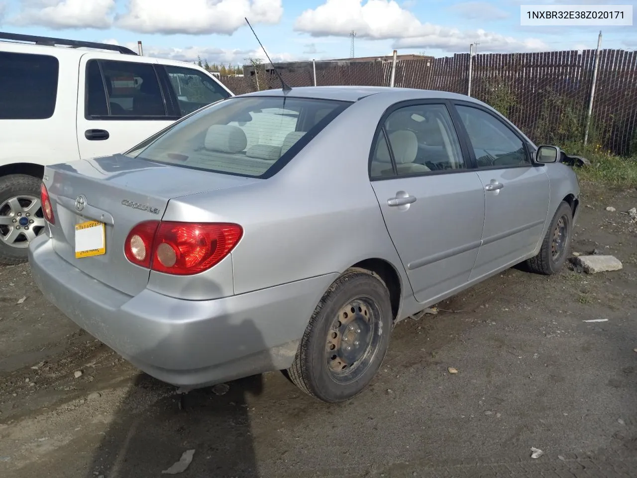 2008 Toyota Corolla Ce VIN: 1NXBR32E38Z020171 Lot: 70456534