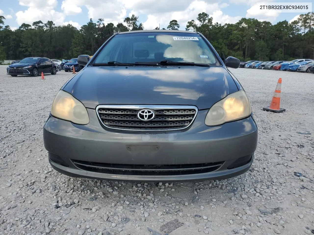 2008 Toyota Corolla Ce VIN: 2T1BR32EX8C934015 Lot: 72040254