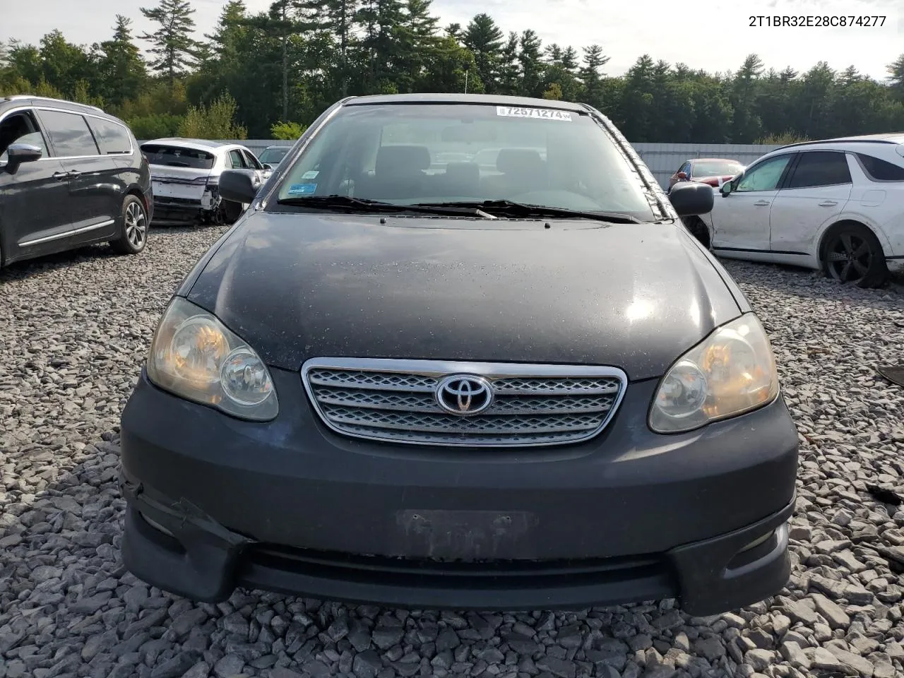 2008 Toyota Corolla Ce VIN: 2T1BR32E28C874277 Lot: 72571274