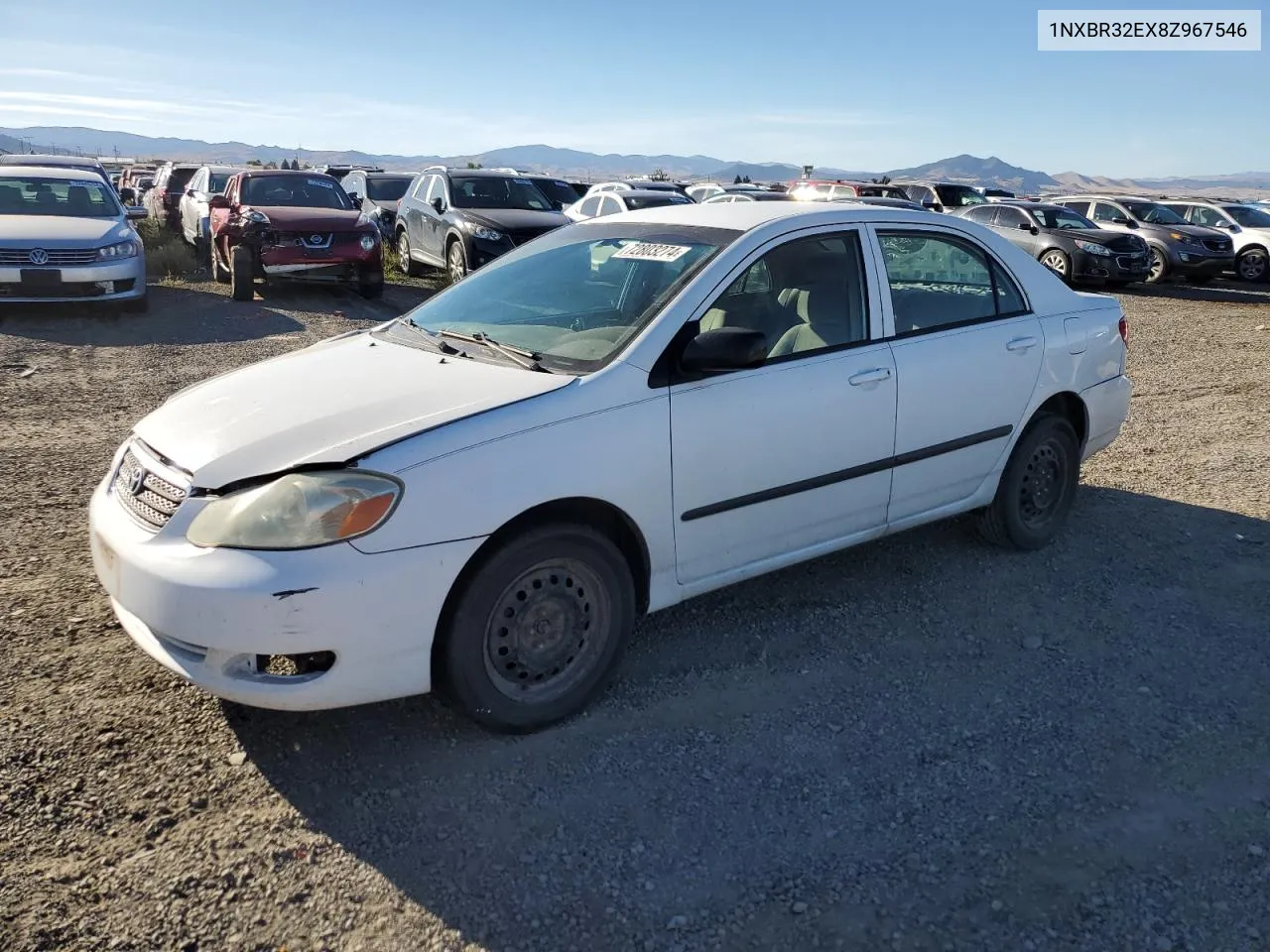 2008 Toyota Corolla Ce VIN: 1NXBR32EX8Z967546 Lot: 72803274