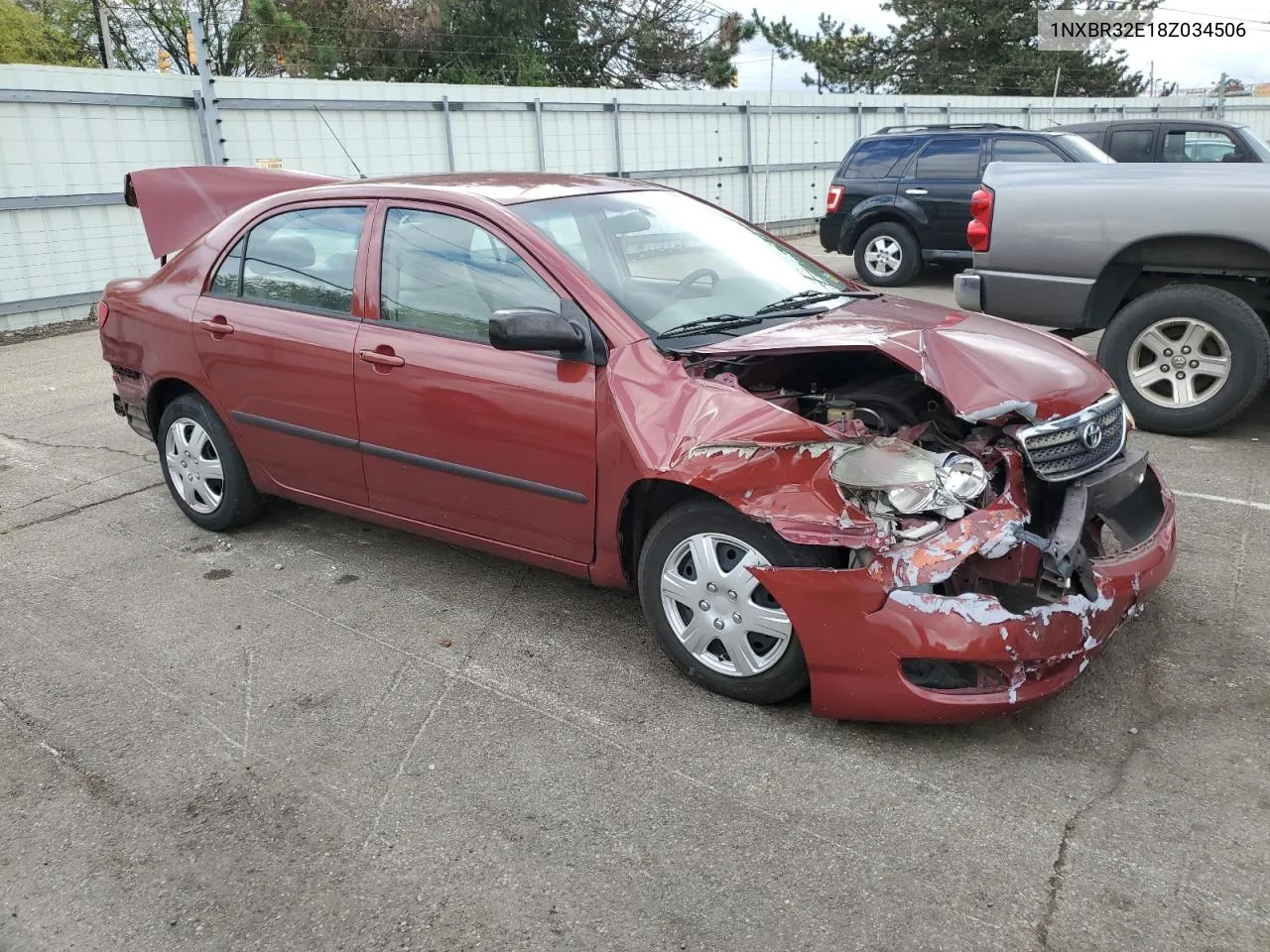 2008 Toyota Corolla Ce VIN: 1NXBR32E18Z034506 Lot: 73033984