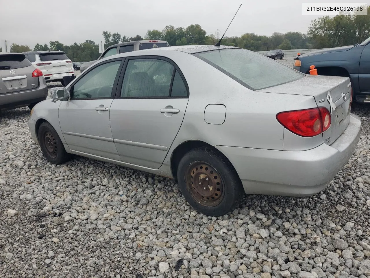 2008 Toyota Corolla Ce VIN: 2T1BR32E48C926198 Lot: 73035254