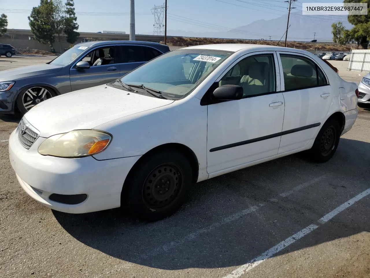 2008 Toyota Corolla Ce VIN: 1NXBR32E98Z987447 Lot: 73437014