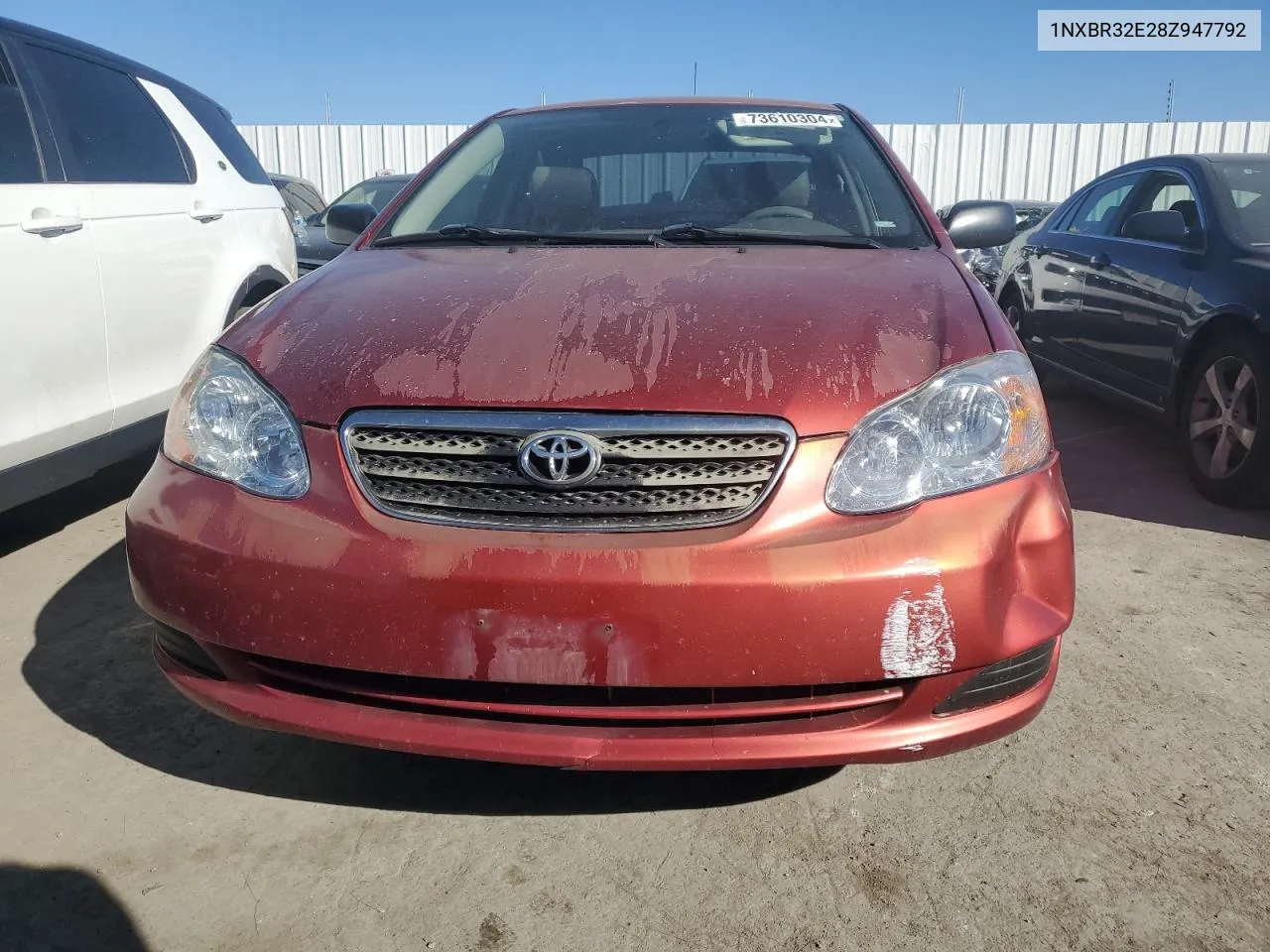 2008 Toyota Corolla Ce VIN: 1NXBR32E28Z947792 Lot: 73610304