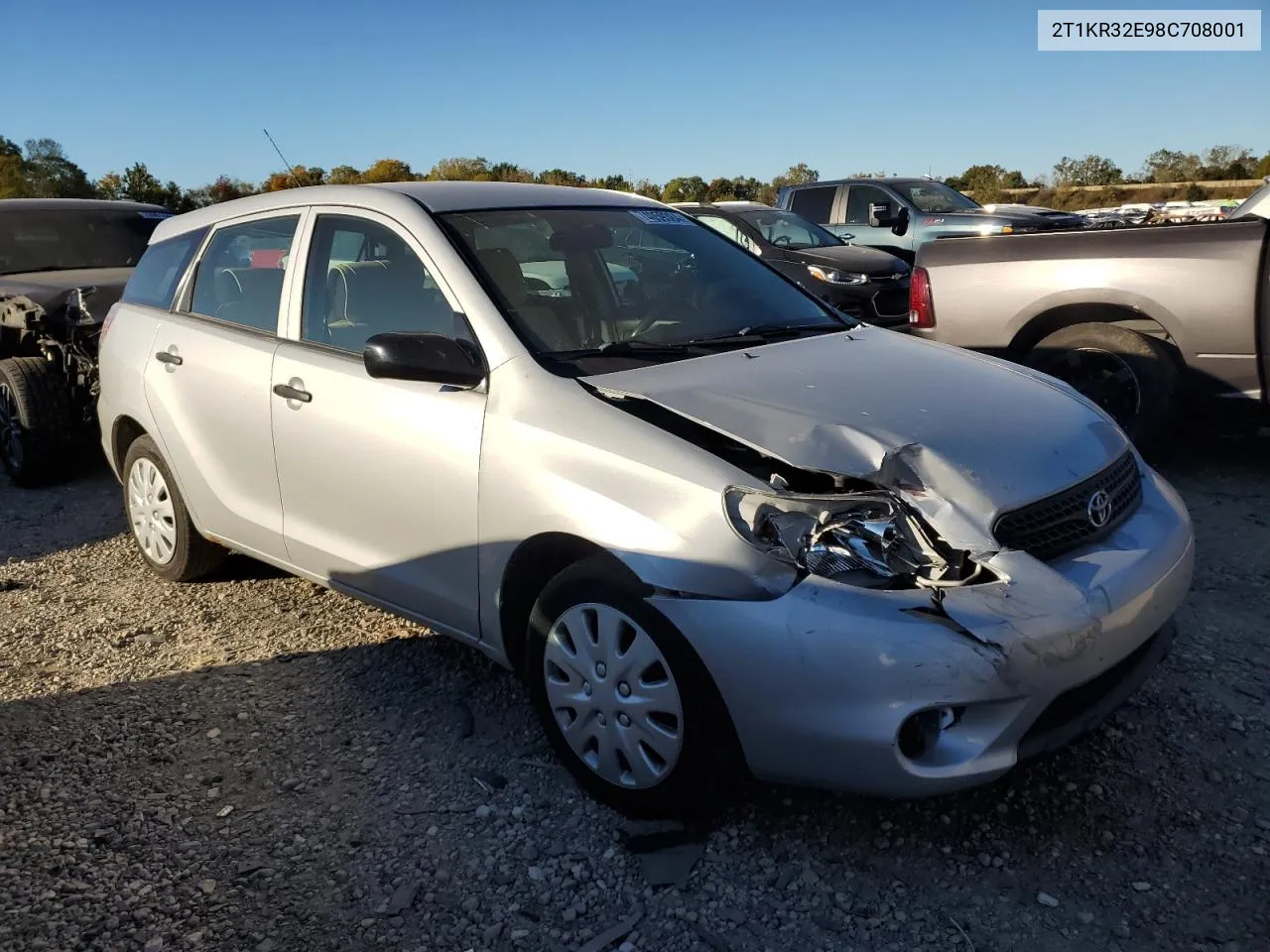 2008 Toyota Corolla Matrix Xr VIN: 2T1KR32E98C708001 Lot: 74059384