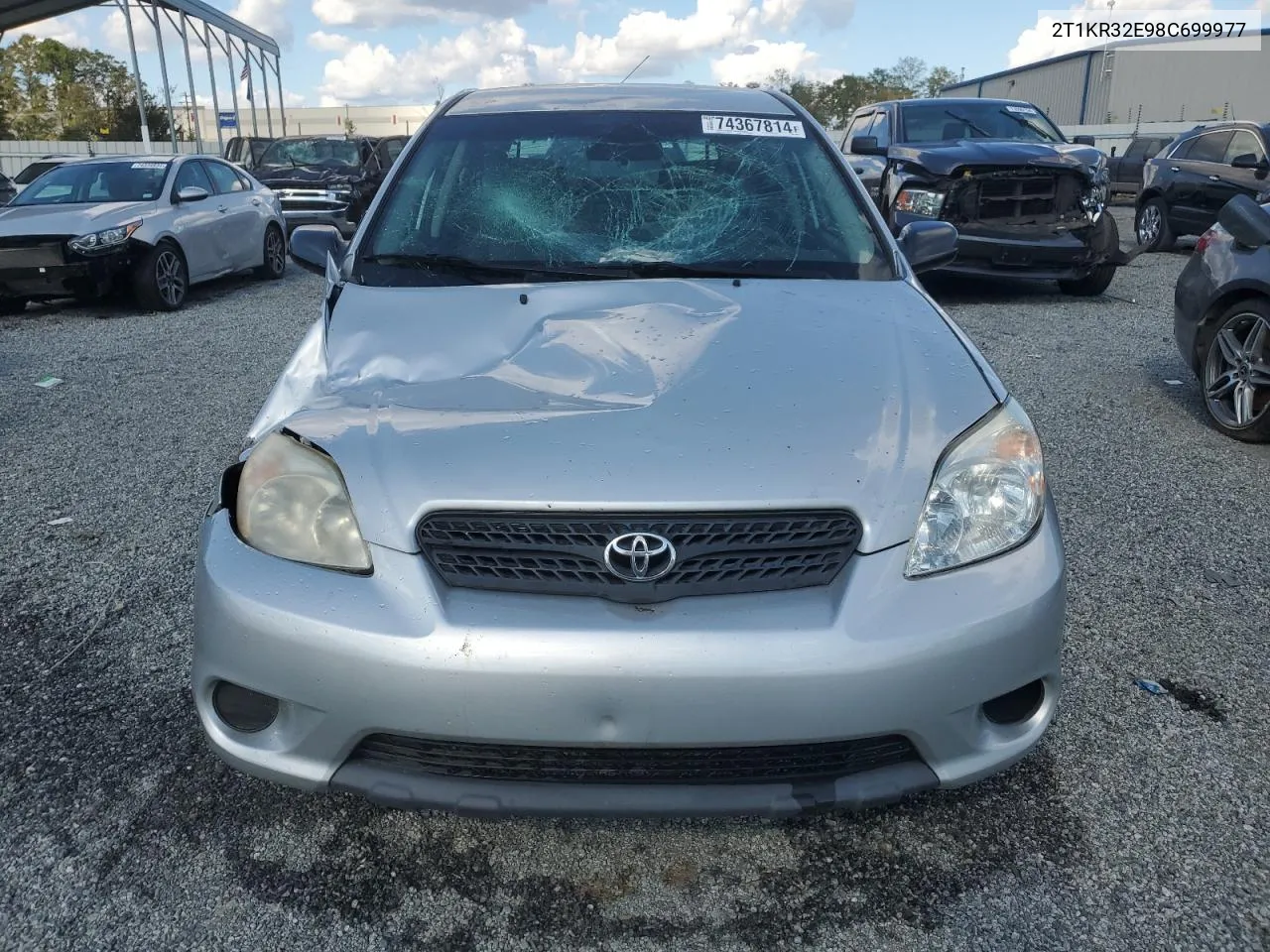 2008 Toyota Corolla Matrix Xr VIN: 2T1KR32E98C699977 Lot: 74367814