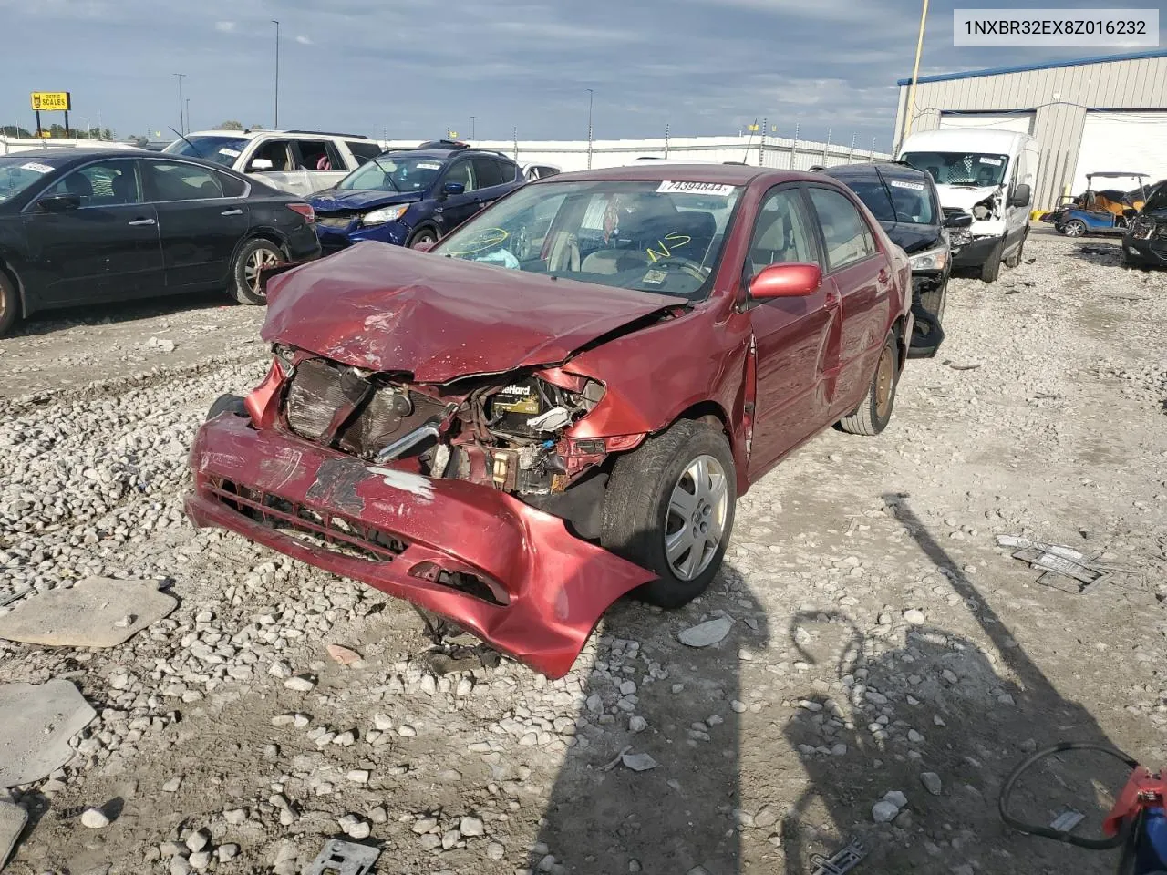 2008 Toyota Corolla Ce VIN: 1NXBR32EX8Z016232 Lot: 74394844