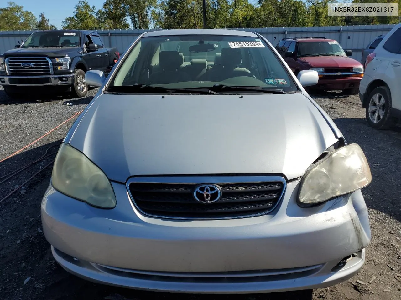 2008 Toyota Corolla Ce VIN: 1NXBR32EX8Z021317 Lot: 74515304