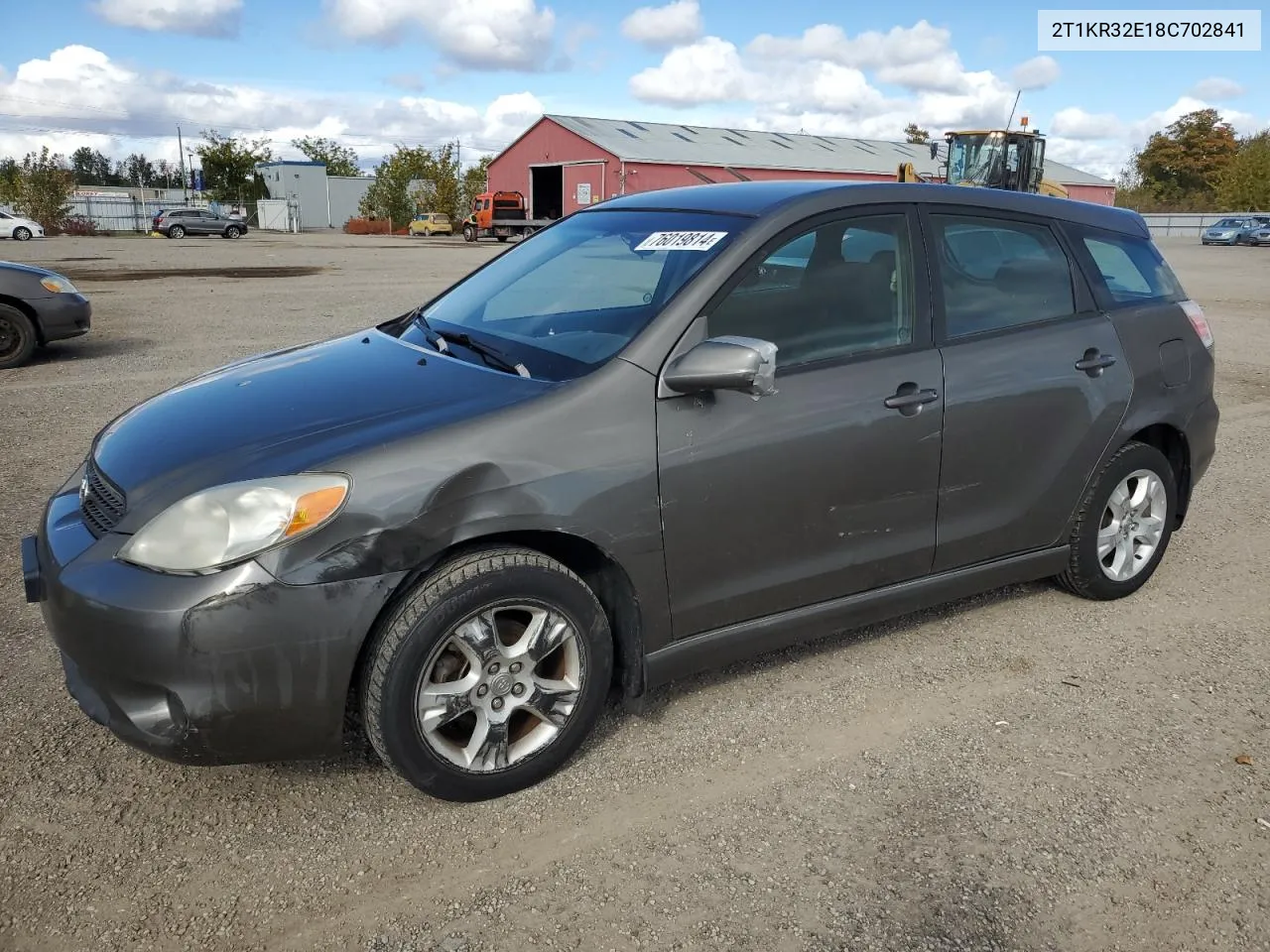 2008 Toyota Corolla Matrix Xr VIN: 2T1KR32E18C702841 Lot: 76019814