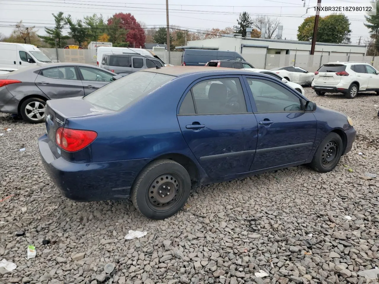 2008 Toyota Corolla Ce VIN: 1NXBR32E18Z980122 Lot: 76418024