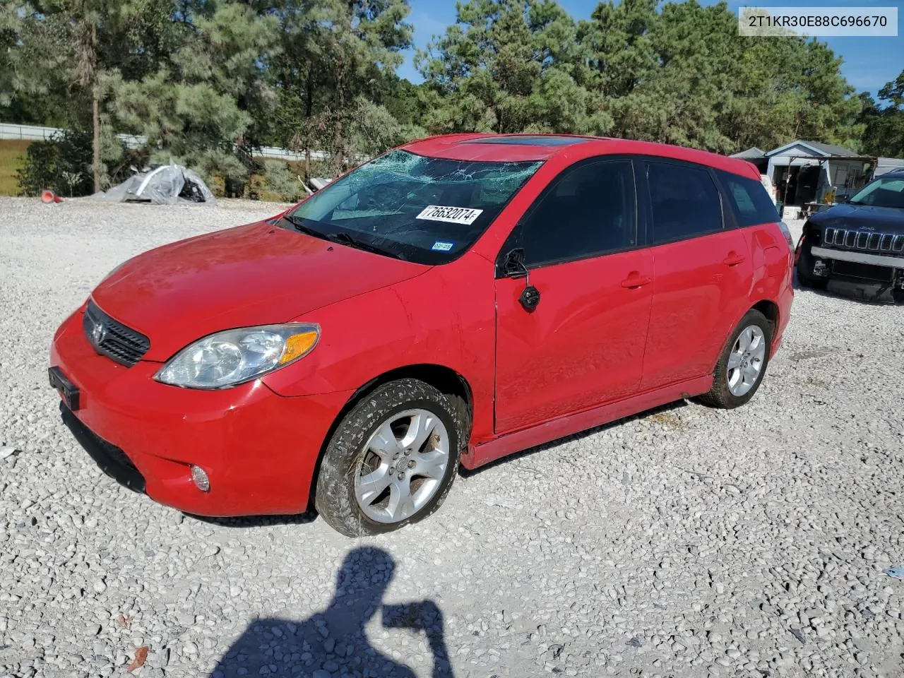 2008 Toyota Corolla Matrix Xr VIN: 2T1KR30E88C696670 Lot: 76632074