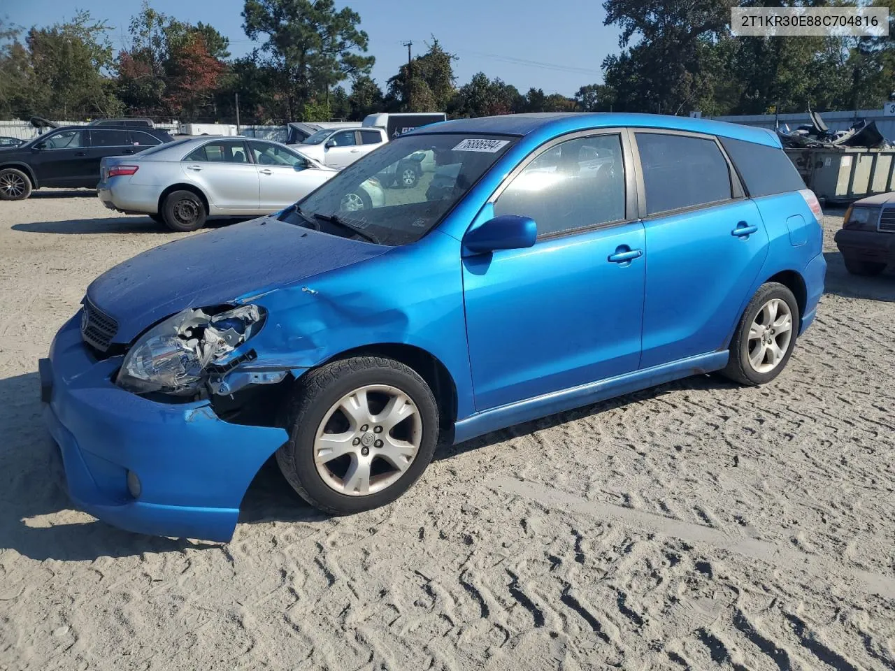 2008 Toyota Corolla Matrix Xr VIN: 2T1KR30E88C704816 Lot: 76886994