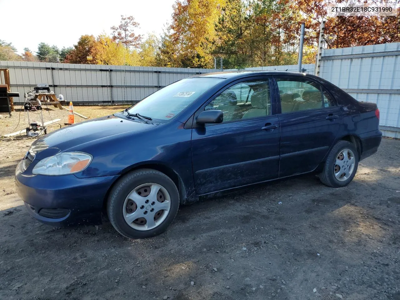 2008 Toyota Corolla Ce VIN: 2T1BR32E18C931990 Lot: 77367514