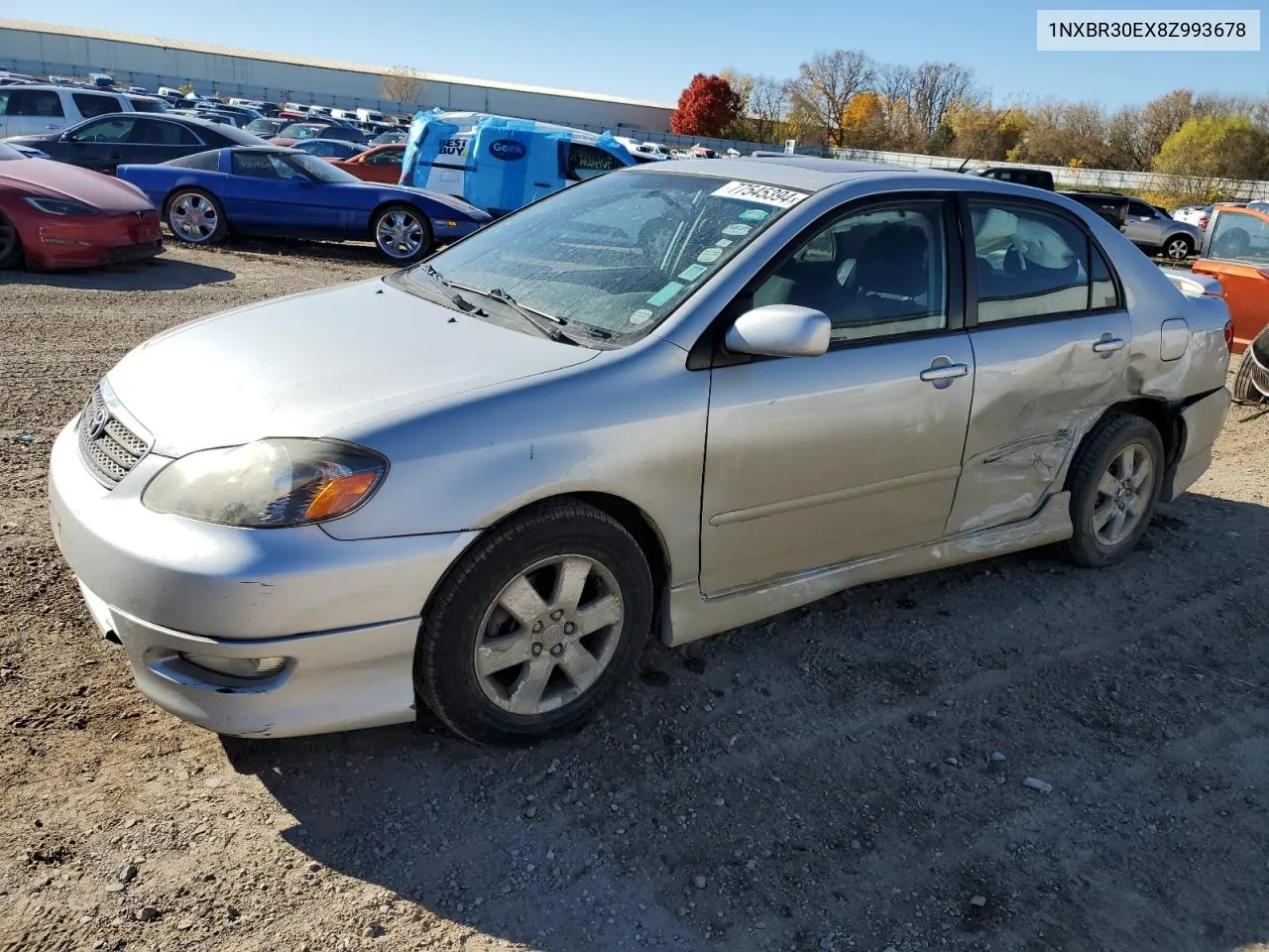 2008 Toyota Corolla Ce VIN: 1NXBR30EX8Z993678 Lot: 77545394