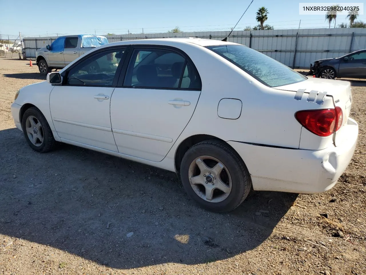 2008 Toyota Corolla Ce VIN: 1NXBR32E98Z040375 Lot: 77775094