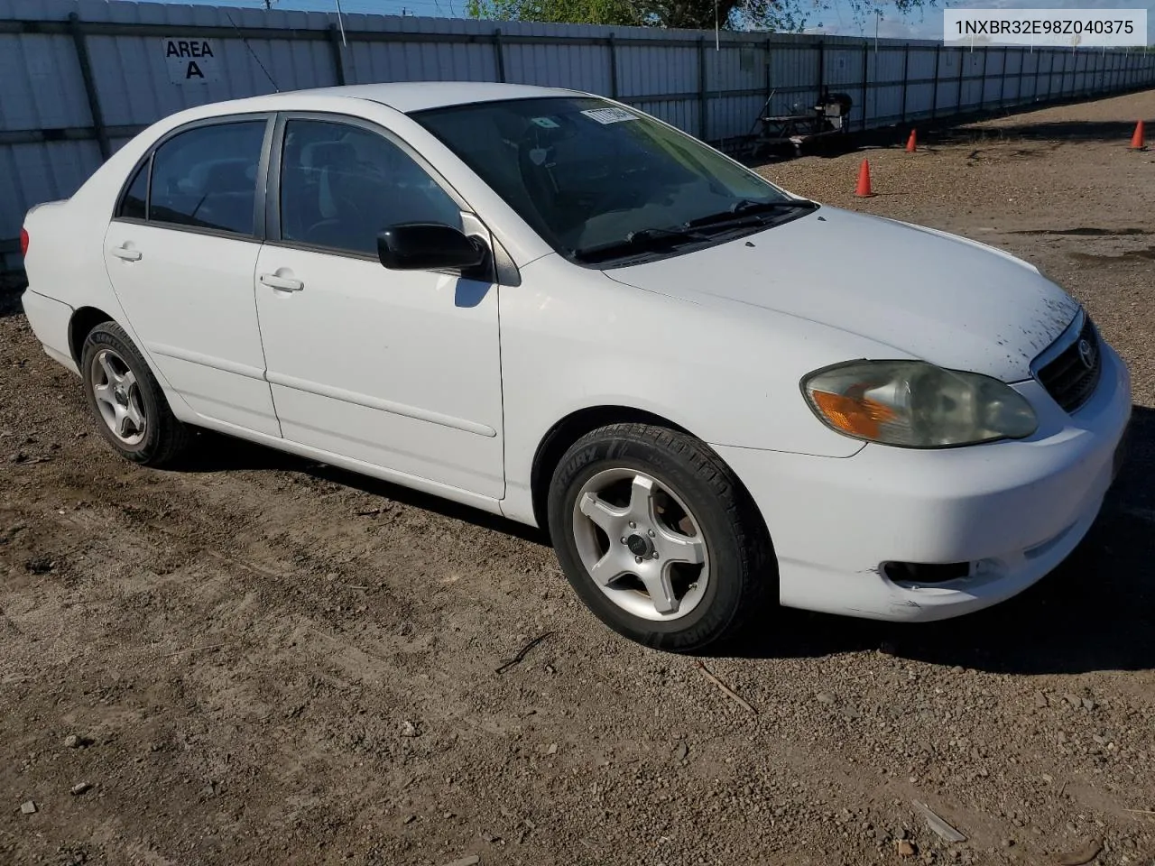 2008 Toyota Corolla Ce VIN: 1NXBR32E98Z040375 Lot: 77775094