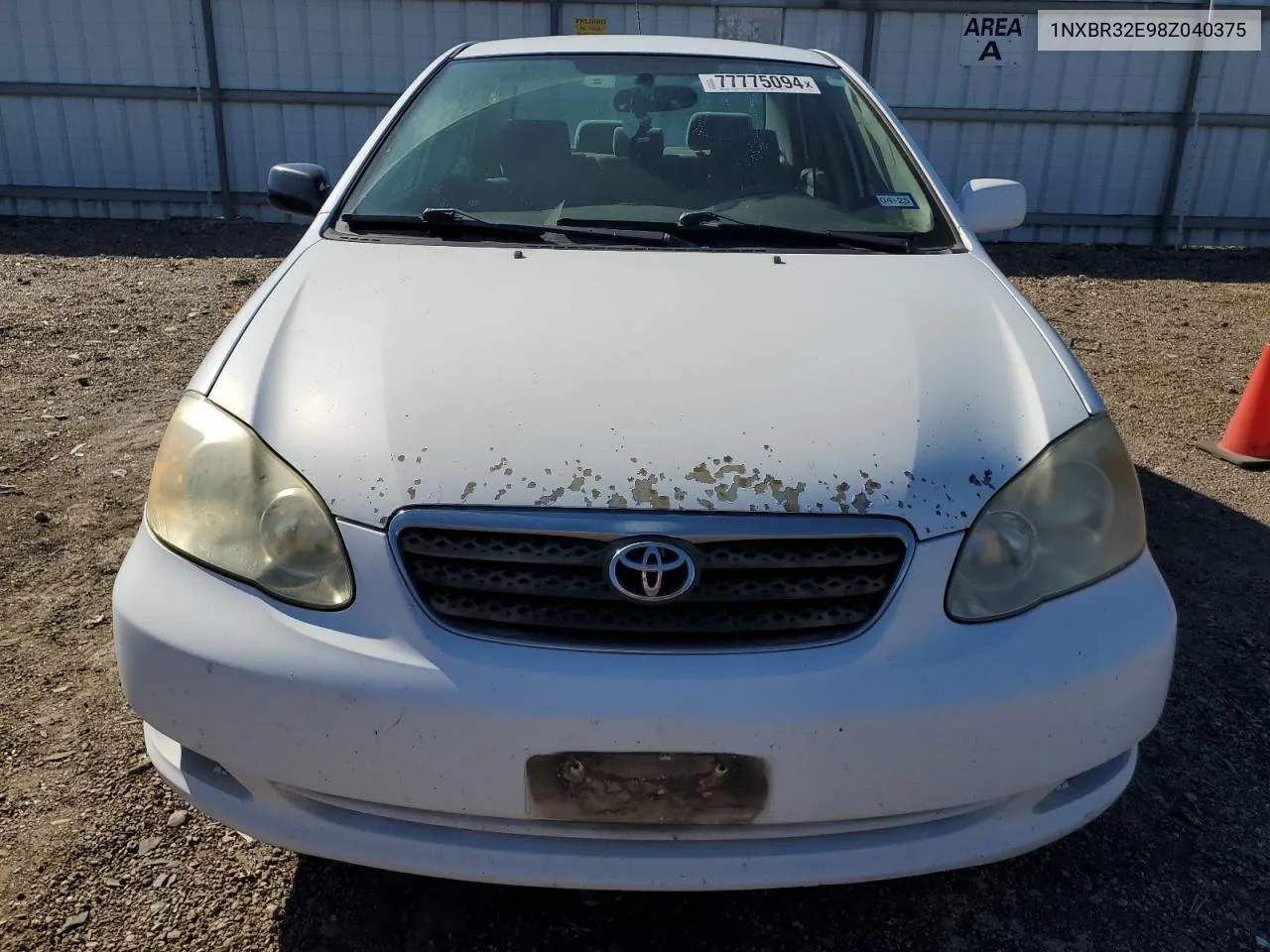 2008 Toyota Corolla Ce VIN: 1NXBR32E98Z040375 Lot: 77775094