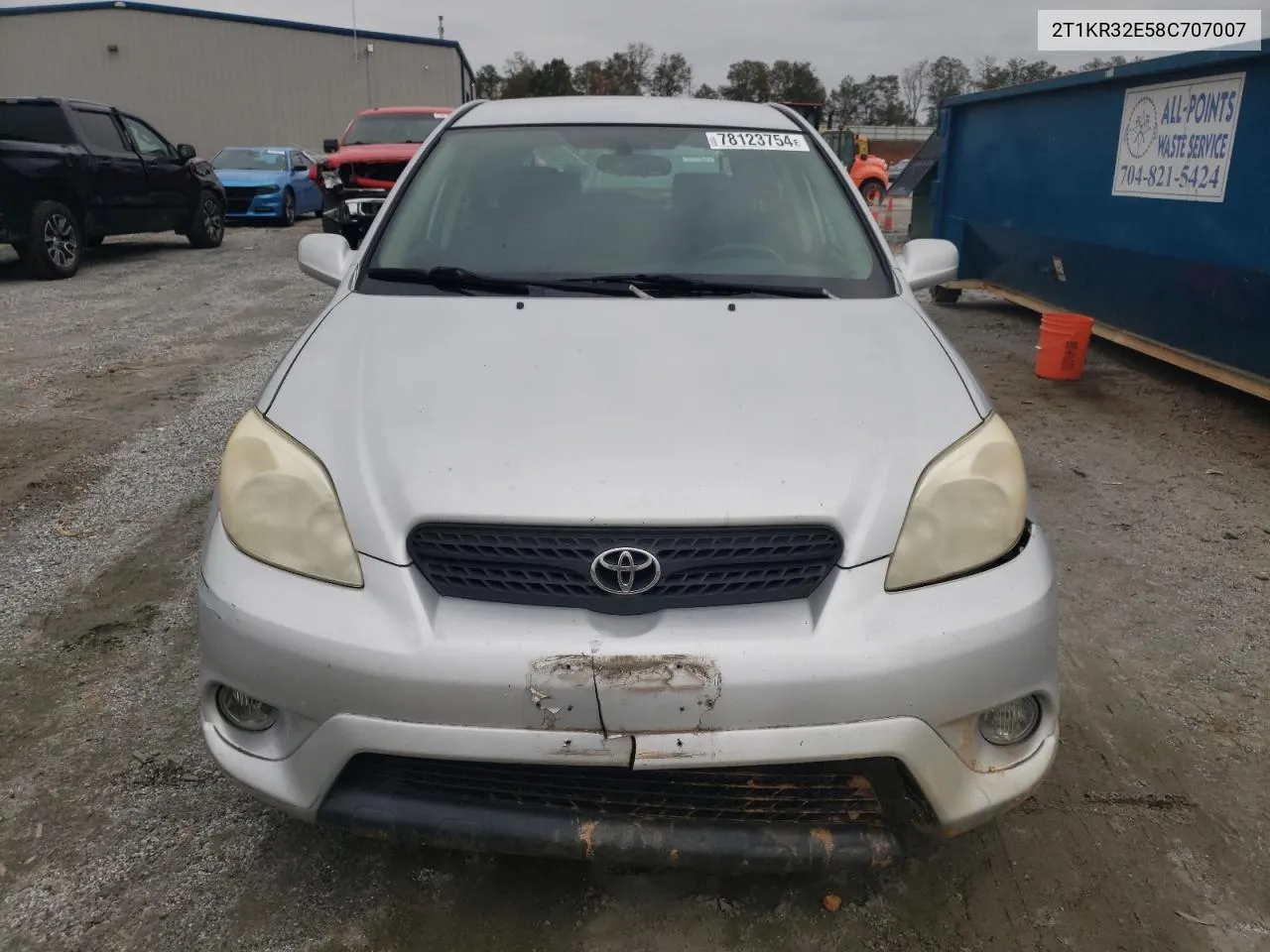 2008 Toyota Corolla Matrix Xr VIN: 2T1KR32E58C707007 Lot: 78123754