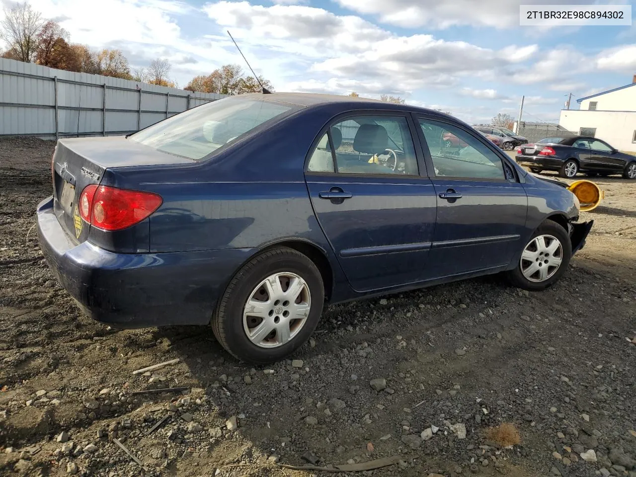 2008 Toyota Corolla Ce VIN: 2T1BR32E98C894302 Lot: 78377224