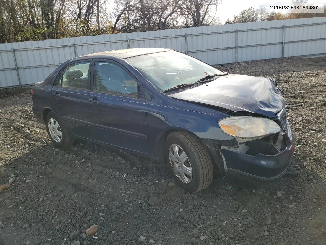 2008 Toyota Corolla Ce VIN: 2T1BR32E98C894302 Lot: 78377224