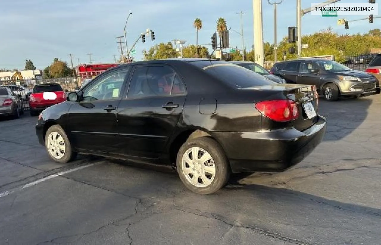 2008 Toyota Corolla Ce VIN: 1NXBR32E58Z020494 Lot: 79776484