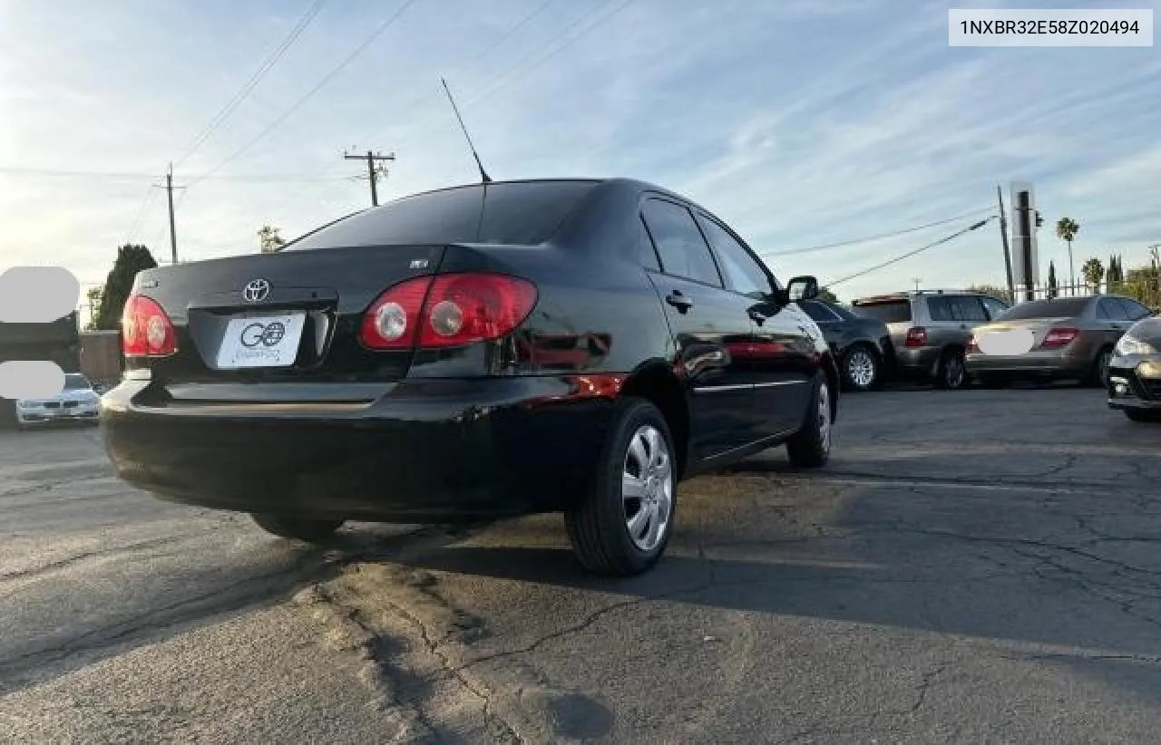 2008 Toyota Corolla Ce VIN: 1NXBR32E58Z020494 Lot: 79776484