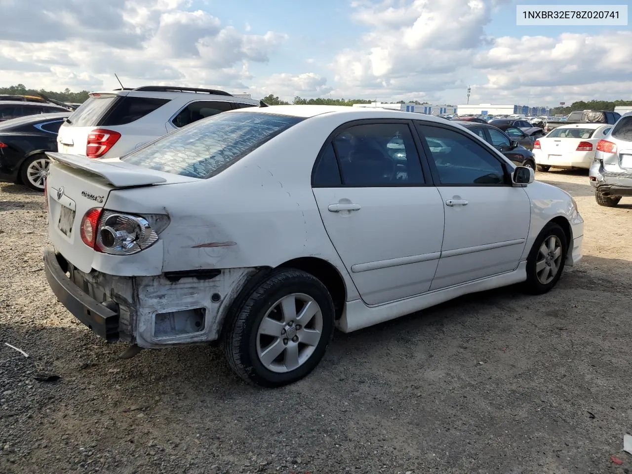 2008 Toyota Corolla Ce VIN: 1NXBR32E78Z020741 Lot: 80017534