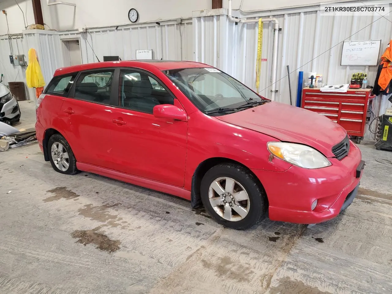 2008 Toyota Corolla Matrix Xr VIN: 2T1KR30E28C703774 Lot: 80755464