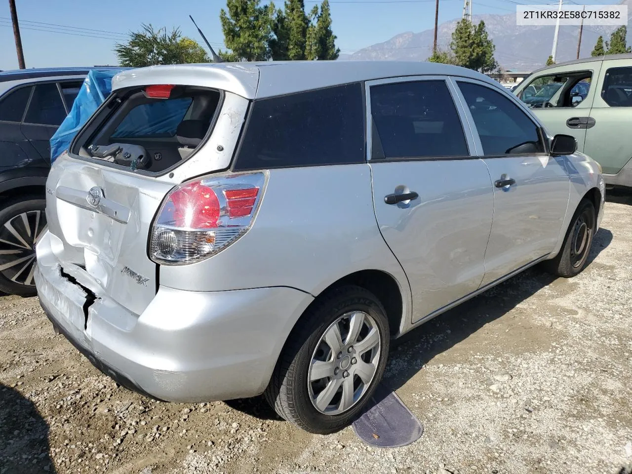 2008 Toyota Corolla Matrix Xr VIN: 2T1KR32E58C715382 Lot: 80888914