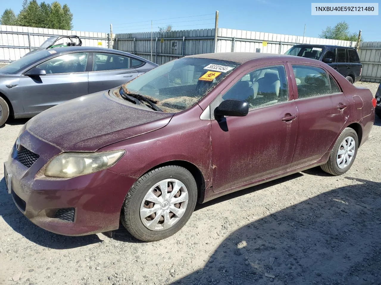 2009 Toyota Corolla Base VIN: 1NXBU40E59Z121480 Lot: 58332454