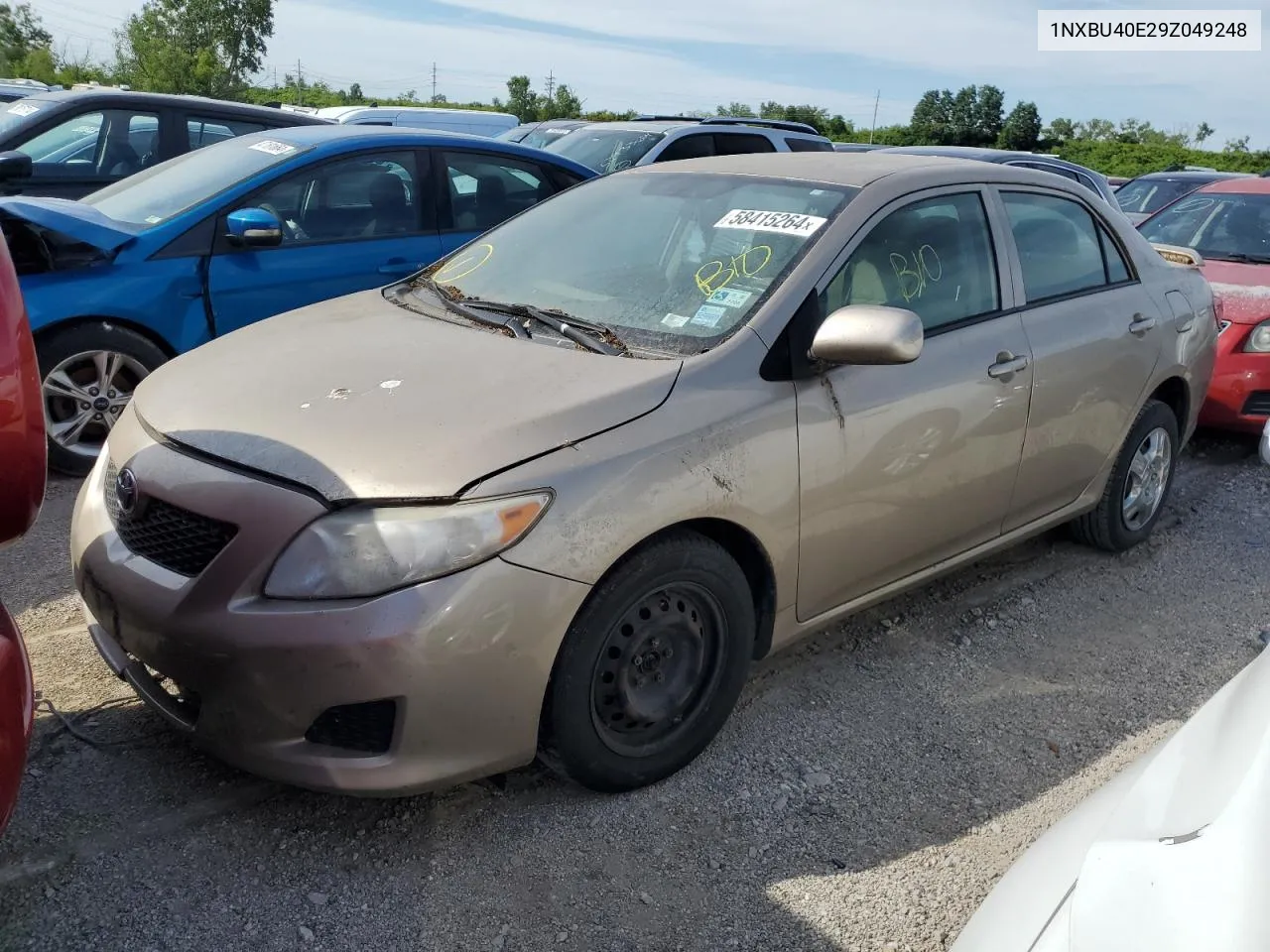 2009 Toyota Corolla Base VIN: 1NXBU40E29Z049248 Lot: 58415264