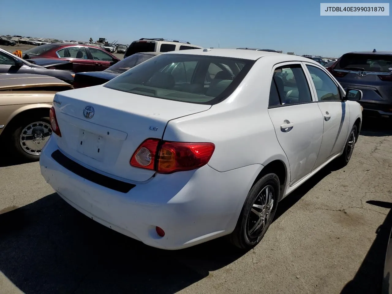 2009 Toyota Corolla Base VIN: JTDBL40E399031870 Lot: 61146084