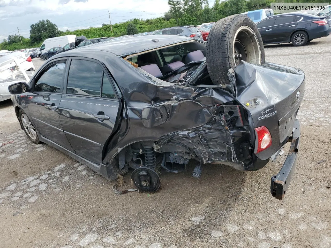 2009 Toyota Corolla Base VIN: 1NXBU40E19Z151396 Lot: 65364944