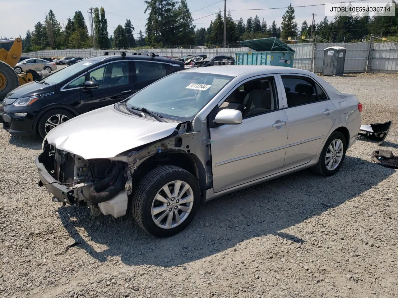 2009 Toyota Corolla Base VIN: JTDBL40E59J036714 Lot: 65793844