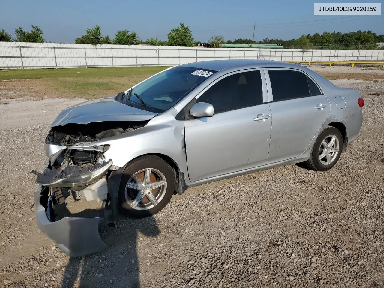 2009 Toyota Corolla Base VIN: JTDBL40E299020259 Lot: 67162074