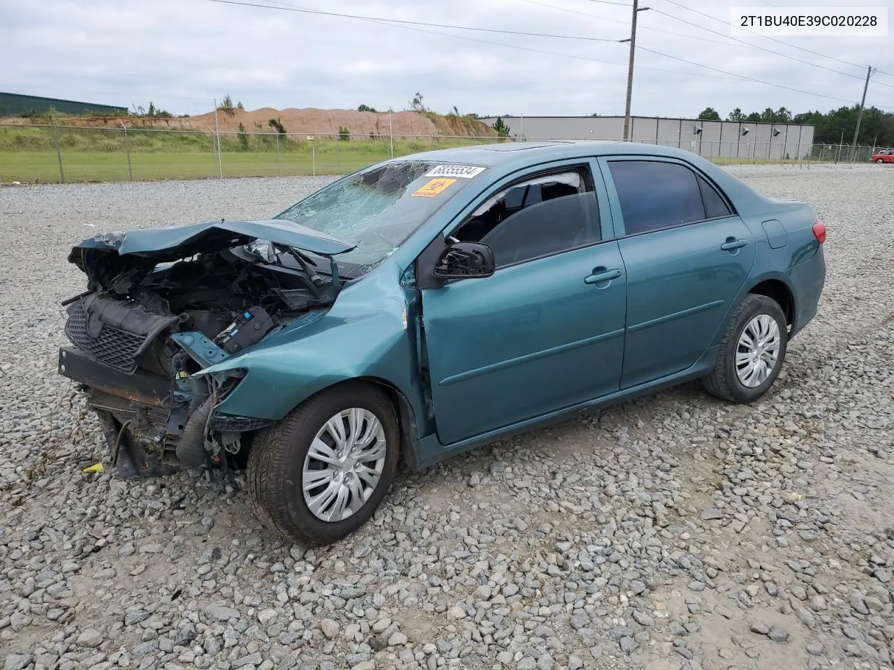 2009 Toyota Corolla Base VIN: 2T1BU40E39C020228 Lot: 68355534