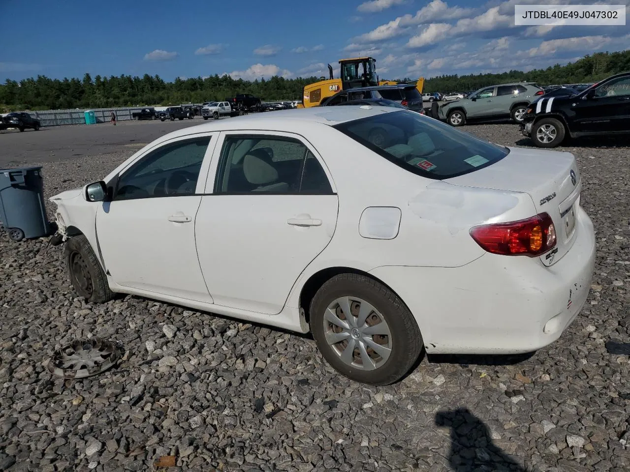 2009 Toyota Corolla Base VIN: JTDBL40E49J047302 Lot: 68490954