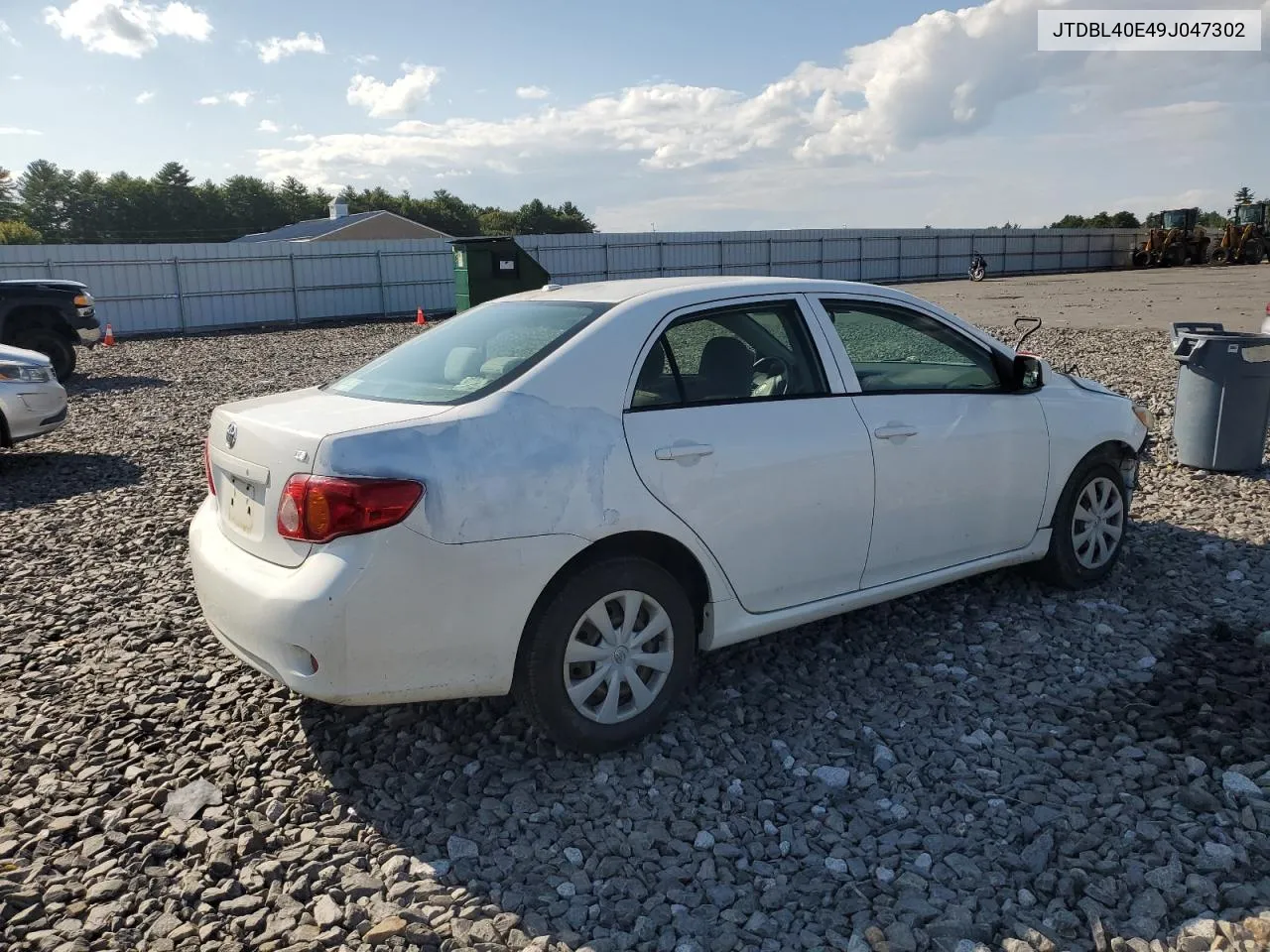 2009 Toyota Corolla Base VIN: JTDBL40E49J047302 Lot: 68490954