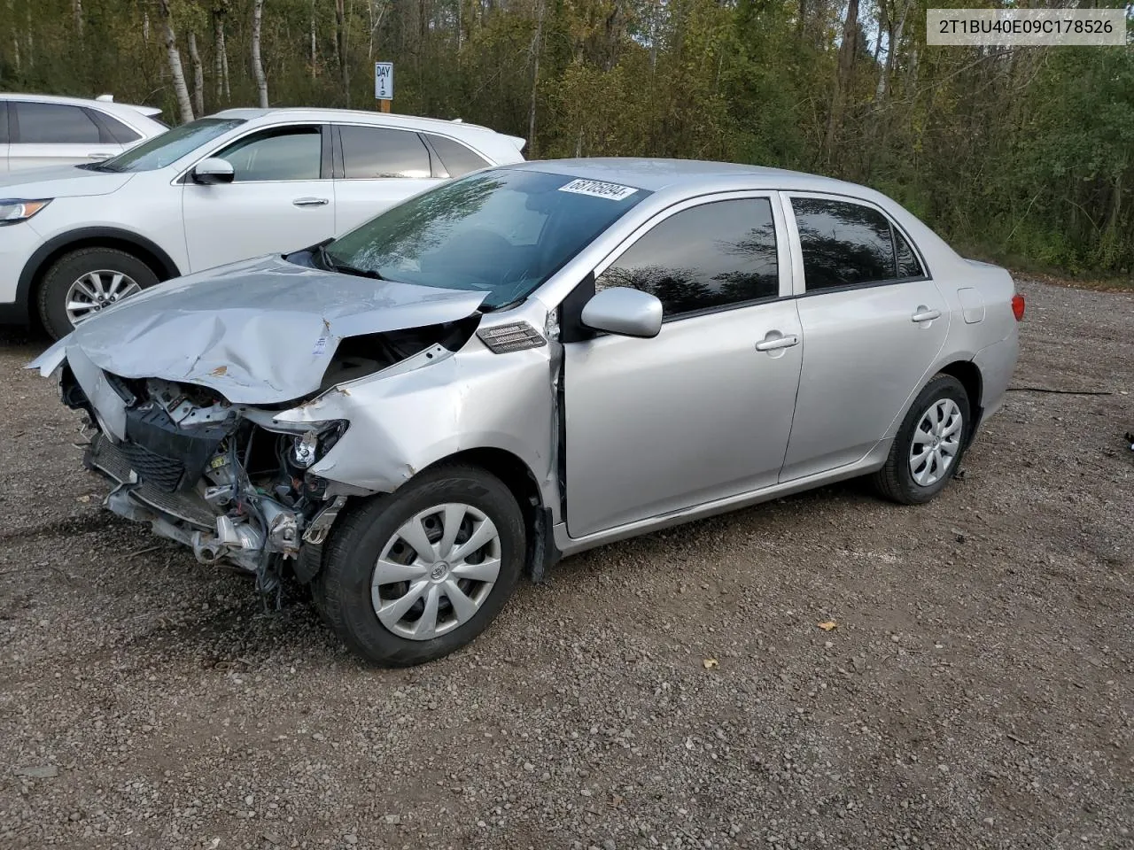 2009 Toyota Corolla Base VIN: 2T1BU40E09C178526 Lot: 68705094