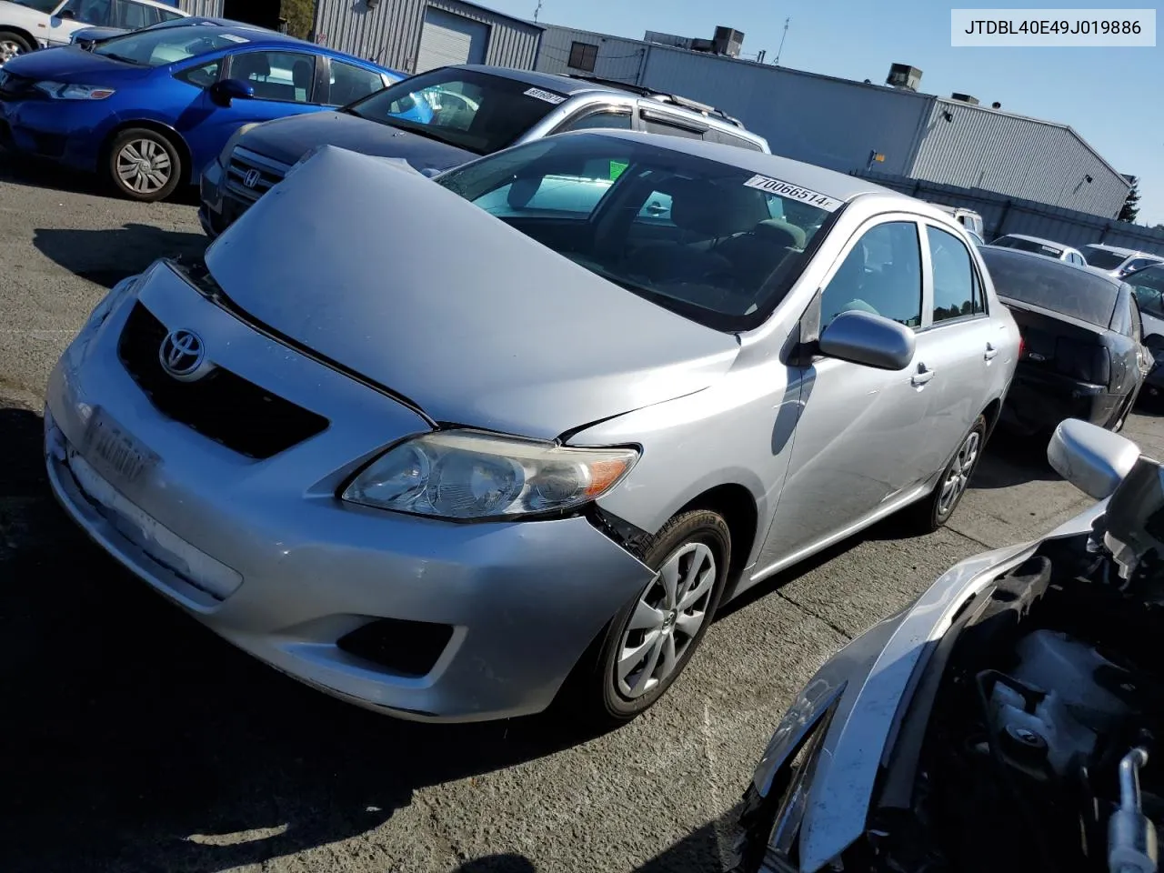 2009 Toyota Corolla Base VIN: JTDBL40E49J019886 Lot: 70066514